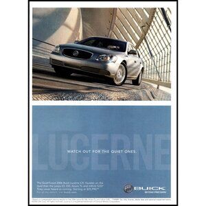 2006 Buick Lucerne CX Luxury Sedan Vintage Print Ad Showroom Photo Wall Art